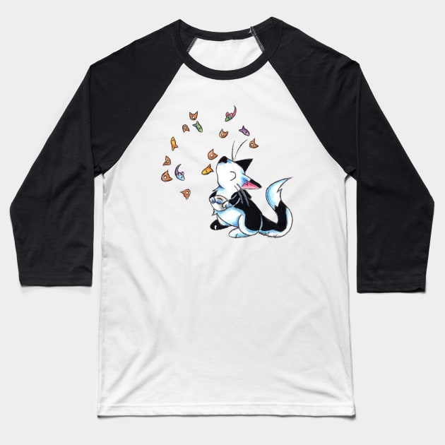 Saturday Cereal Baseball T-Shirt by KristenOKeefeArt